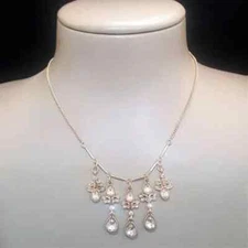 MIxit Women's Delicates Gold Plated Resin Bib Necklace NWT