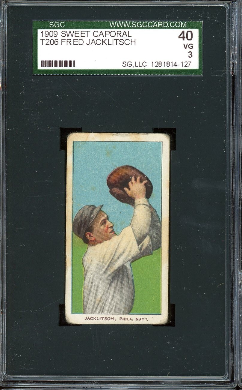1909-11 Sweet Caporal Baseball T206 Fred Jacklitsch SGC 3