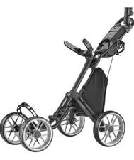Caddytek Caddycruiser One V8 4-Wheel Golf Push Cart - Dark Gray
