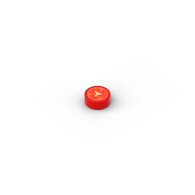 Tomato Slice   Custom printed original LEGO  brick tile /11032
