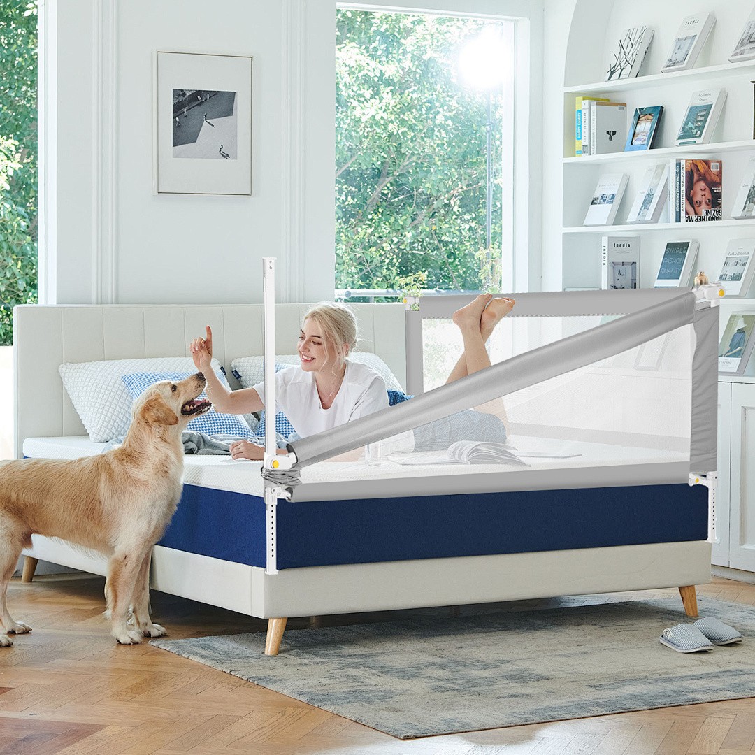 Rete letto 150/180/200 cm bambino protezione anticaduta griglia di protezione letto per boxspring foto 5