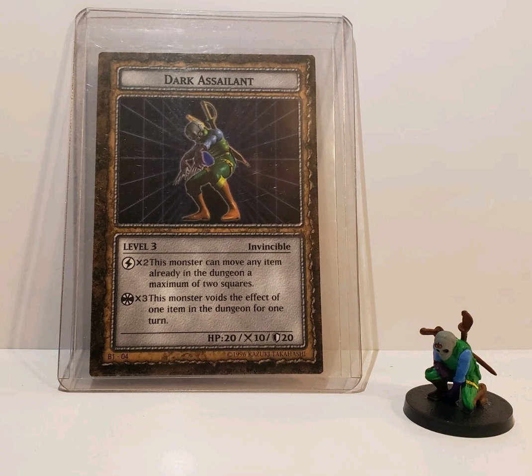 Yugioh Dungeon Dice Monsters Dark Assailant B1-04 English DDM Card Custom Figure