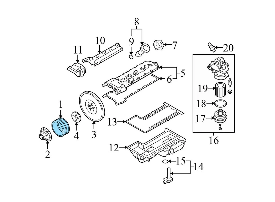 BMW M3 2008-2013 - cigüeñal / polea de manivela 7838019 Foto 3 de 4