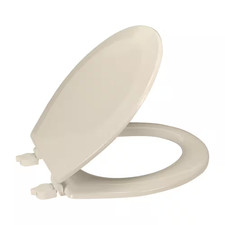 Beveled Standard round Toilet Seat in Beige