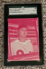 STEVE CARLTON 1973 Topps Candy Lids Unique Progressive Proof High-Grade SGC 