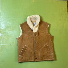 Vintage 60s Suede Sherpa vest size XL