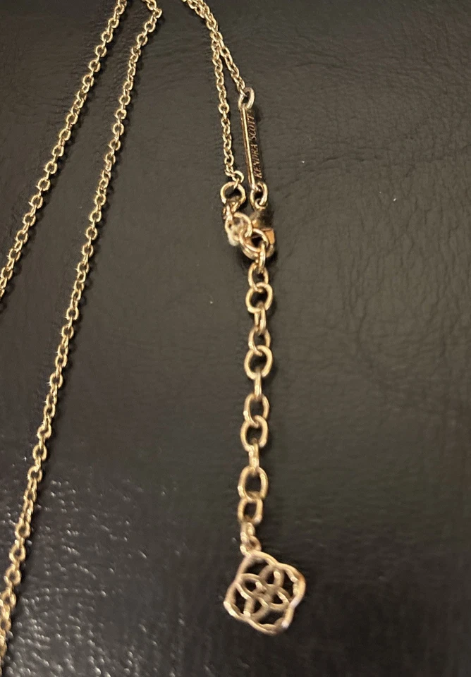 Novo Colar Pingente de Ouro Rosa Kendra Scott Elisa em Ouro Rosa Drusy 16” Ajuste - Imagem 3 de 4