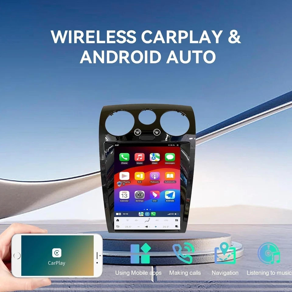 Android Radio Tesla Style screen GPS navi For Bentley Continental GT Flying Spur
