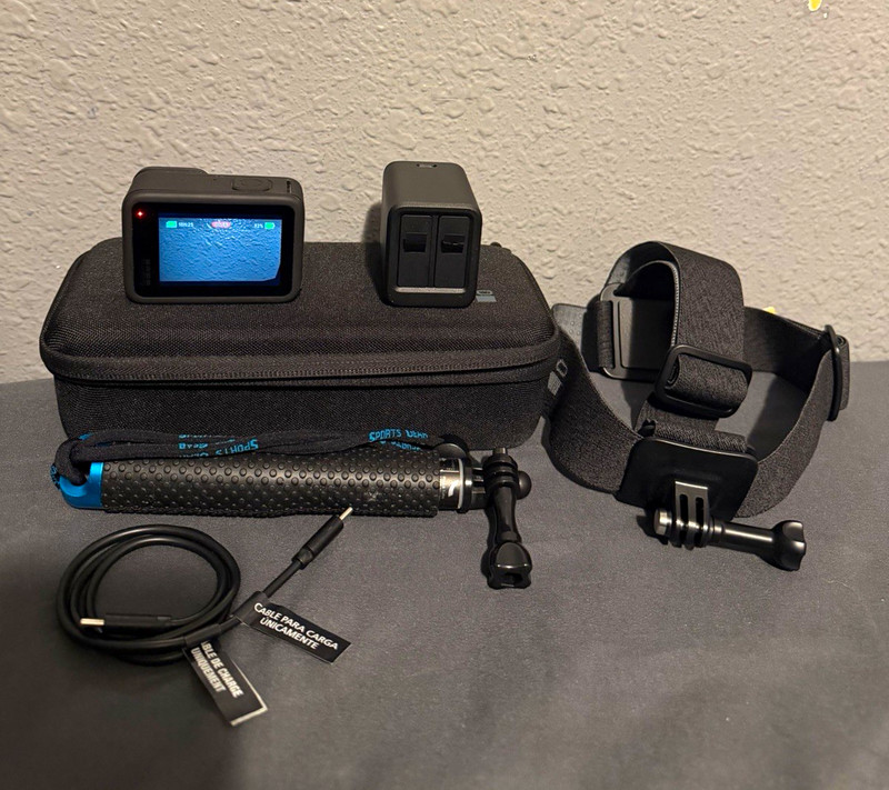 GoPro HERO13 Black Camera Bundle w/ Case, Headband, 2 Extra Batteries + Charger