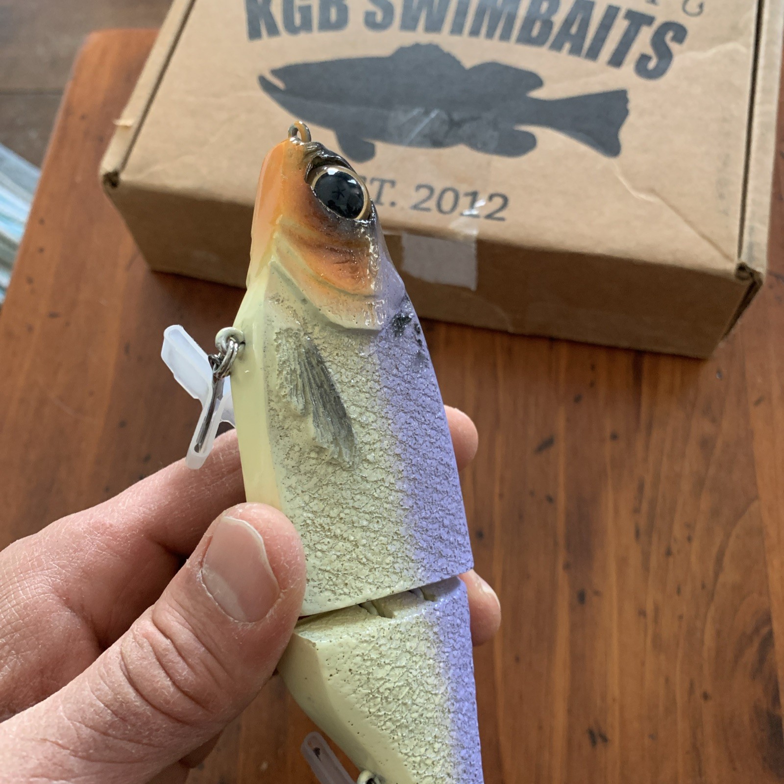 KGB Swimbaits Chad Shad TSG 9in Table Rock Bone Glidebait near mint lite use   - Image 14