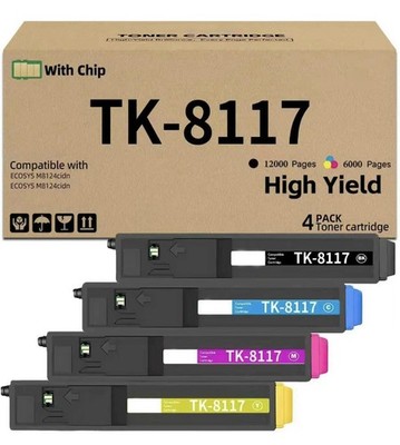 TK8117 4 Pack for Kyocera Toner B C M Y ECOSYS M8124 M8130