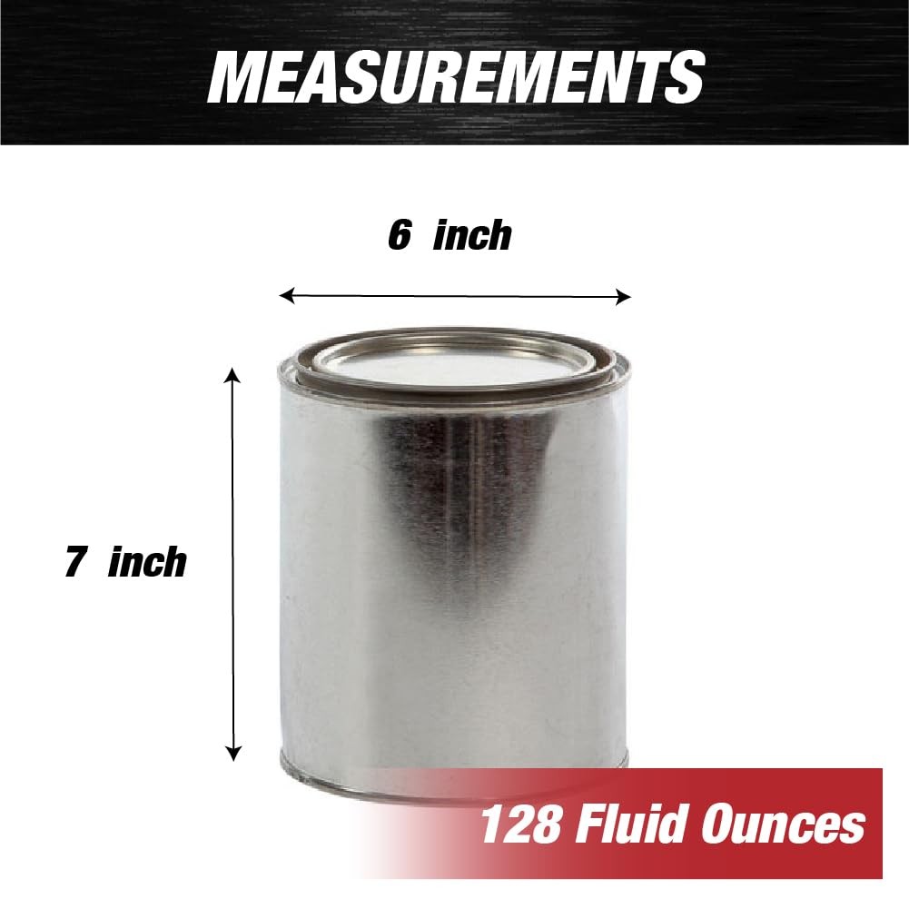 LAUCO Empty Paint Cans with Lids – 128 oz Gallon Metal Paint Cans, 27 Pack, View 2
