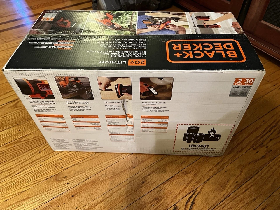 BLACK+DECKER BD4KITCDCRL 20V MAX Cordless Drill Combo Kit - Black/Orange - Image 4 of 4