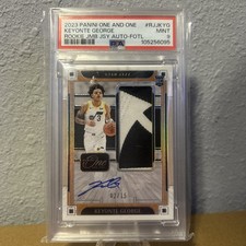 2023-24 Panini One And One Keyonte George RPA Jumbo Patch RC /15 PSA 9 Pop 2