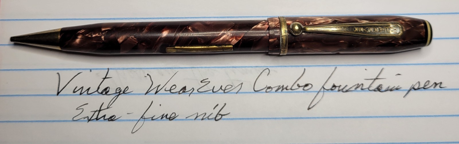 Vintage Wearever Combo Fountain Pen Extra-fine Nib Pencil Not Working