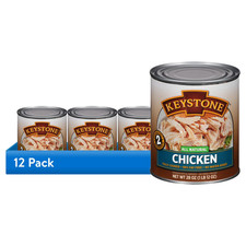 Keystone All Natural Canned Chicken 28 oz 12 Pack Bulk Canned Meat Survival