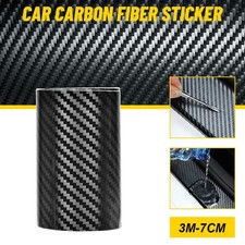 2.75" 3M Carbon Fiber Style Sticker Door Sill-Scuff Anti Scratch Tape Film Car