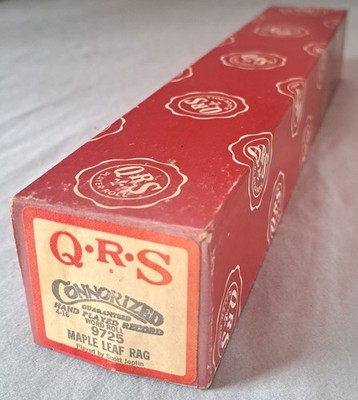 Vintage QRS player piano roll featuring Maple Leaf Rag 9725