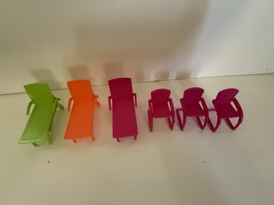 Fisher Price Sweet Streets Loving Family Dollhouse Lot 6 Lounge Chairs-Chairs