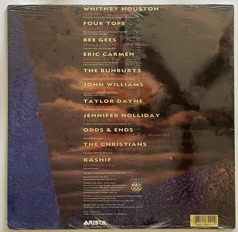 1988 Summer Olympics Album "One Moment in Time" LP SEALED NOS Whitney Houston Foto 2 de 3