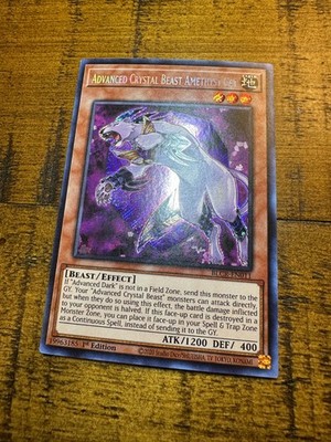 Advanced Crystal Beast Amethyst Cat BLCR-EN011 1st Edition Secret Rare LP+BONUS