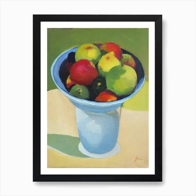 Feijoa Schale Obst Kunstdruck gerahmt Wandbild Poster Leinwanddruck Bild