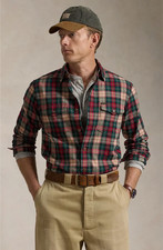 Polo Ralph Lauren Plaid Classic Fit Brushed Oxford Shirt in Multi Size Small