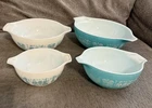 PYREX Amish Butterprint Cinderella 4 Bowl set Vtg Mixing Nesting 441 442 443 444