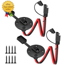 2 Pack SAE Quick Connector Harness  1FT 10AWG SAE Adapter Male Plug to Female So