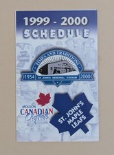 1999-2000 St. John's Maple Leafs Hockey Pocket Schedule AHL 🏒🥅