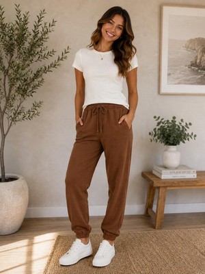 PINK Victoria's Secret Brown Jogger Sweatpants Size S