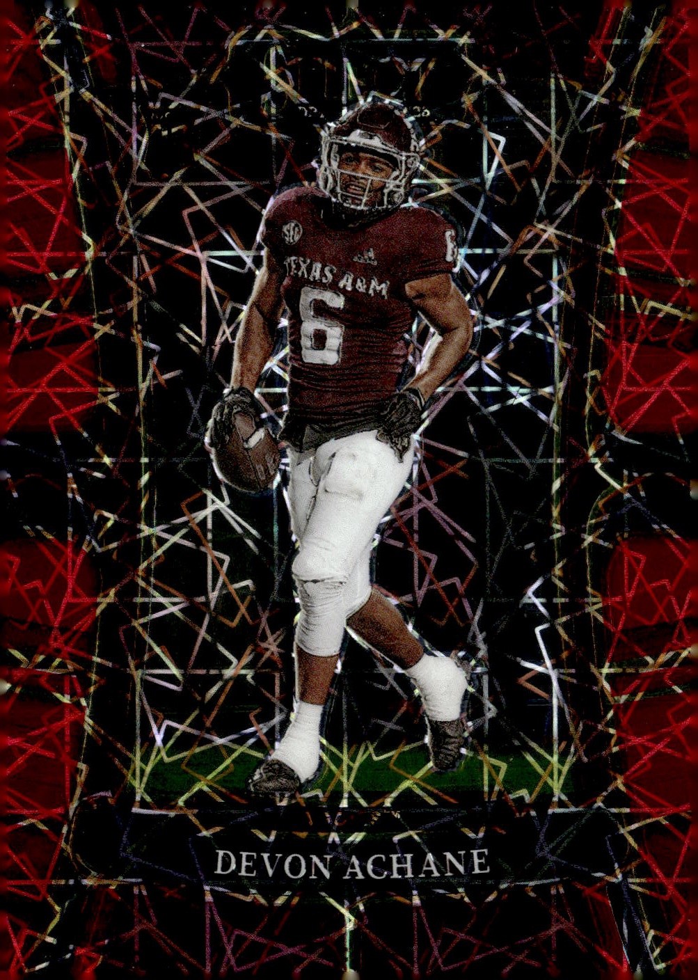 2023 Panini Select Draft Picks #20 De'Von Achane Red Lazer Prizm