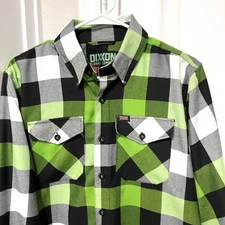 Dixxon Flannel Co Shirt Mens Small Green Plaid Munsters DRAGULA Outdoors