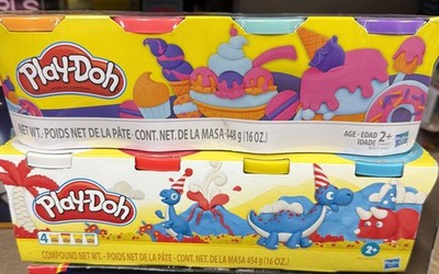 Play-Doh B6508 4 Pack Classic Colors, 16 oz, Small 2 Packs