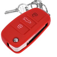 Auto SchlüSsel HüLle Rot FüR Audi A1 8X A3 8P 8V A4 B7 A6 C6 TT 8J Q3 8U Q7 4L