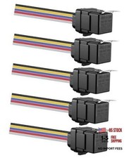 5PCS 80/60 Ampere 12 V DC Car Relay with 5-Pin Wiring Harness Connector, 5PIN