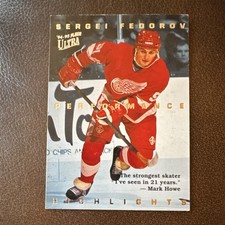 Fleer Ultra 1994-95 Sergei Fedorov Performance Highlights #8 Detroit Red Wings