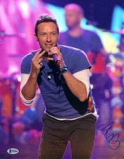 Chris Martin Coldplay Signed Autograph 11x14 Photo Photograph w/ Beckett COA