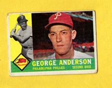 1960 Topps George Sparky Anderson #34 Philadelphia Phillies G/VG FREE SHIP
