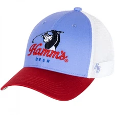 Hamm's Beer Golfing Embroidered 3 Tone Adjustable Hat Multi-Color