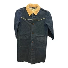 Vtg Saddlesmith Outfitters by Action Youth Western Denim Duster Jacket Size 2-3