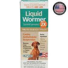Durvet 2251171 Double Strength Wormer for Dogs - Effective Parasite Control 8 oz