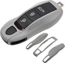 AeroBon 3-Piece Painted Key Cover Fob Shell Compatible with Porsche Chalk