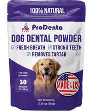 ProDenta All-Natural Dog Dental Powder for Teeth  Breath, 30 Servings