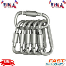 4-6PCS Lightweight Aluminum Carabiner Key Clip Hook for Keys Camping Travel EDC