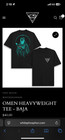 White Phosphor Omen "Baja" Large Heavyweight T-Shirt - Not Qilo WRMFZY FOG