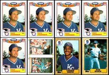 1987 Topps Kansas City Royals (8) Card Lot - LIMITED EDITION – A TRUE STATEME...