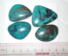 Turquoise Stone Flat Free Form Cabochon 141.5 Carat 4 pieces 28.3 gram Lot A