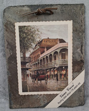 Vieux Carré Antique Roofing Slate Art - St. Louis Cathedral & Jackson Square Print — listing 2