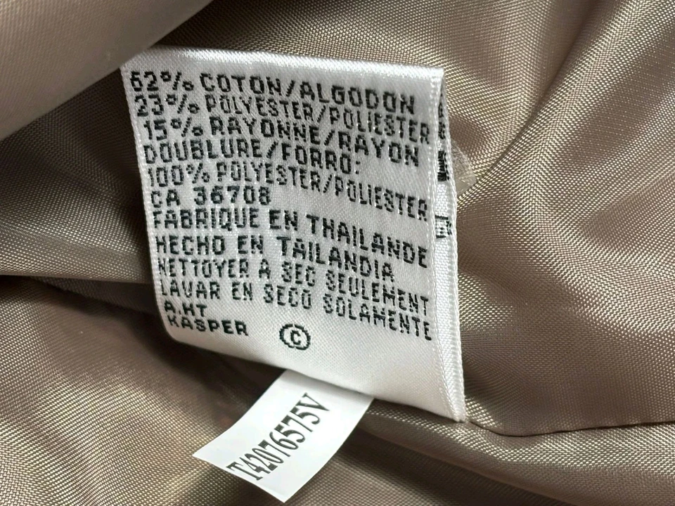 Kasper Blazer Jacket Womens Size 6 Multicolor Tweed Front Pockets Casual Career - Image 4 of 4